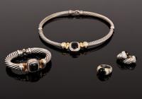 4-Pc. David Yurman 18K Gold, Diamond & Onyx Parure - Sold for $3,000 on 11-07-2021 (Lot 622).jpg